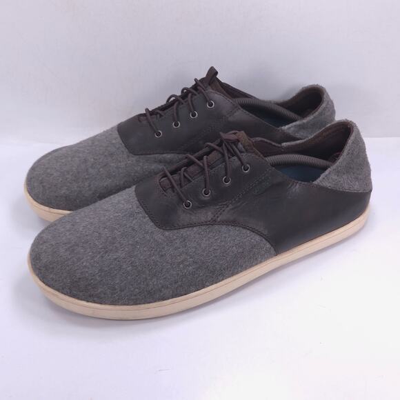 Olukai Nohea Moku Hulu Lace Up Athletic Walking Shoe Mens Size 12 10374 Gray main image 8